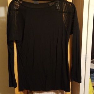 Champion black shirt, mesh in sleeves